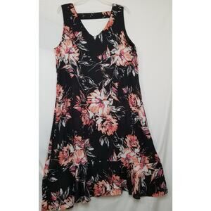 Apt 9 Women's Multicolor Floral Sun Dress,7 1/2 inch Ruffle @ Bottom Size XL